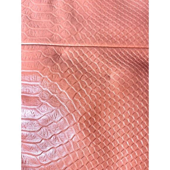 THE SAK Coral Pink Leather Snake Print Messenger Shoulder Bag Magnetic Closure - Picture 6 of 12